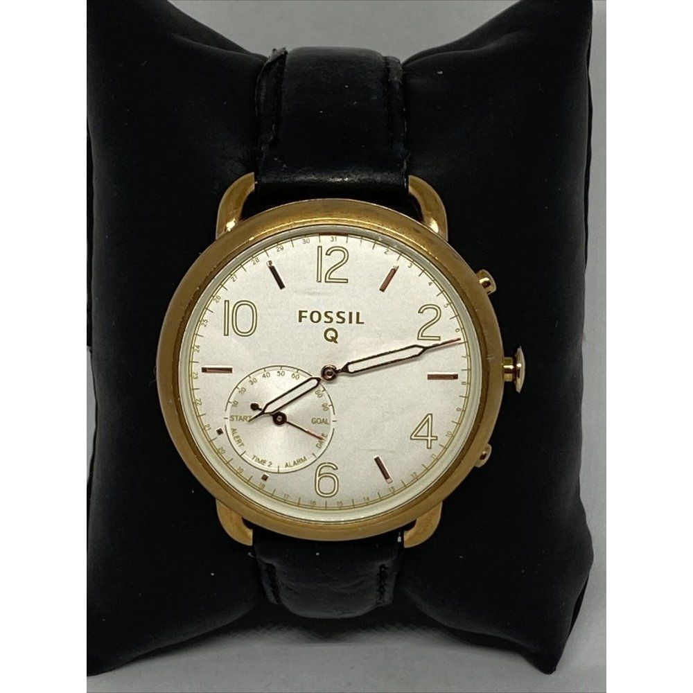 Fossil FTW1129 Women's Black Leather White Analog